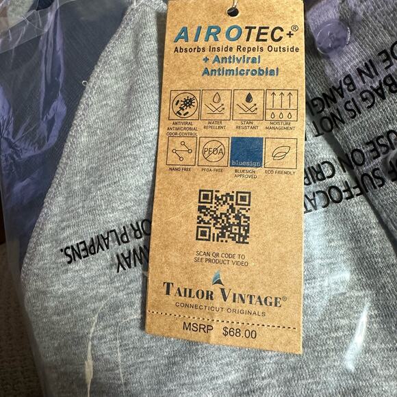 Tailor vintage navy blazer heather gray Henley size M long sleeve - Picture 5 of 8